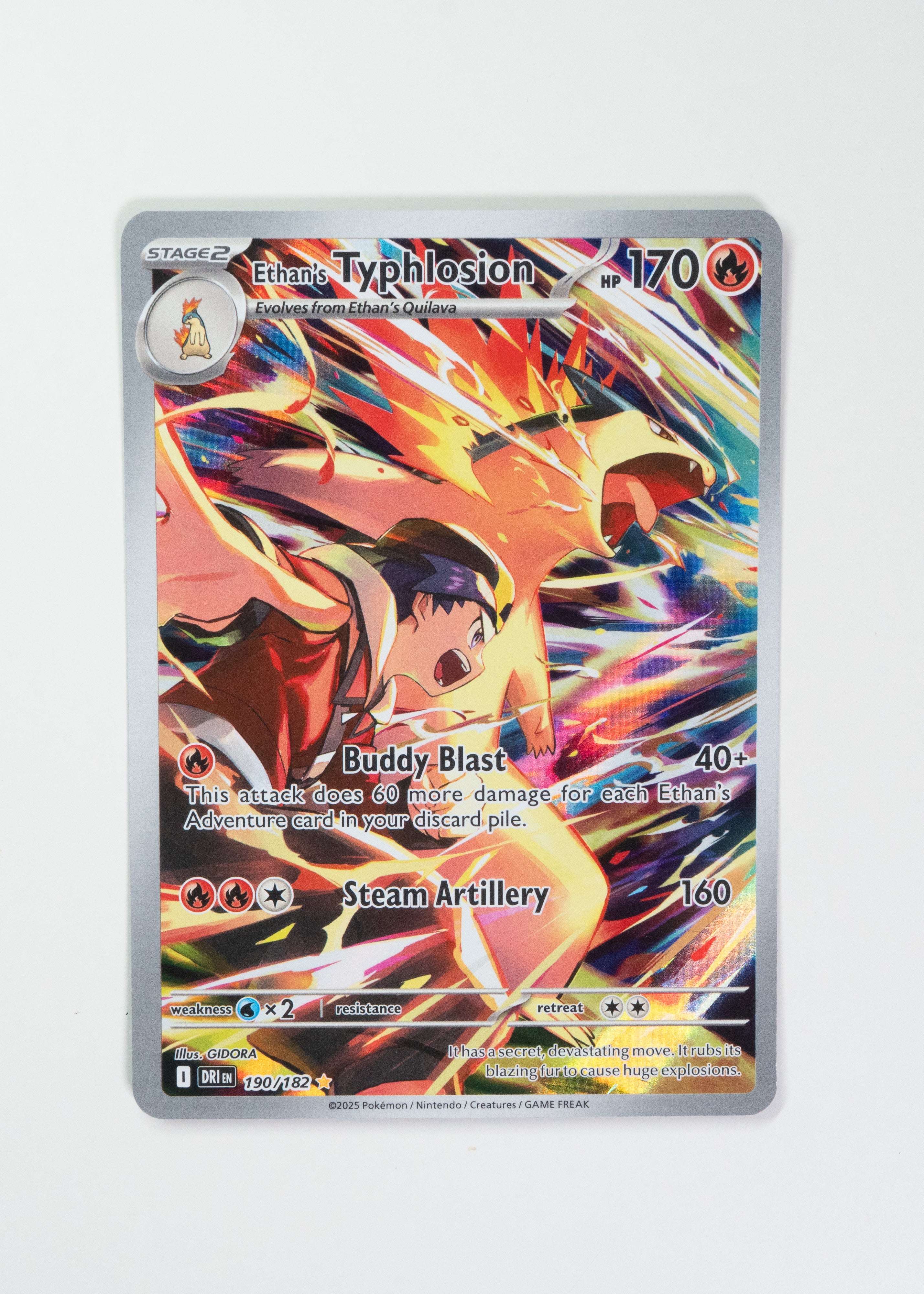 ethan pokemon cards Ethan's Typhlosion - 190/182