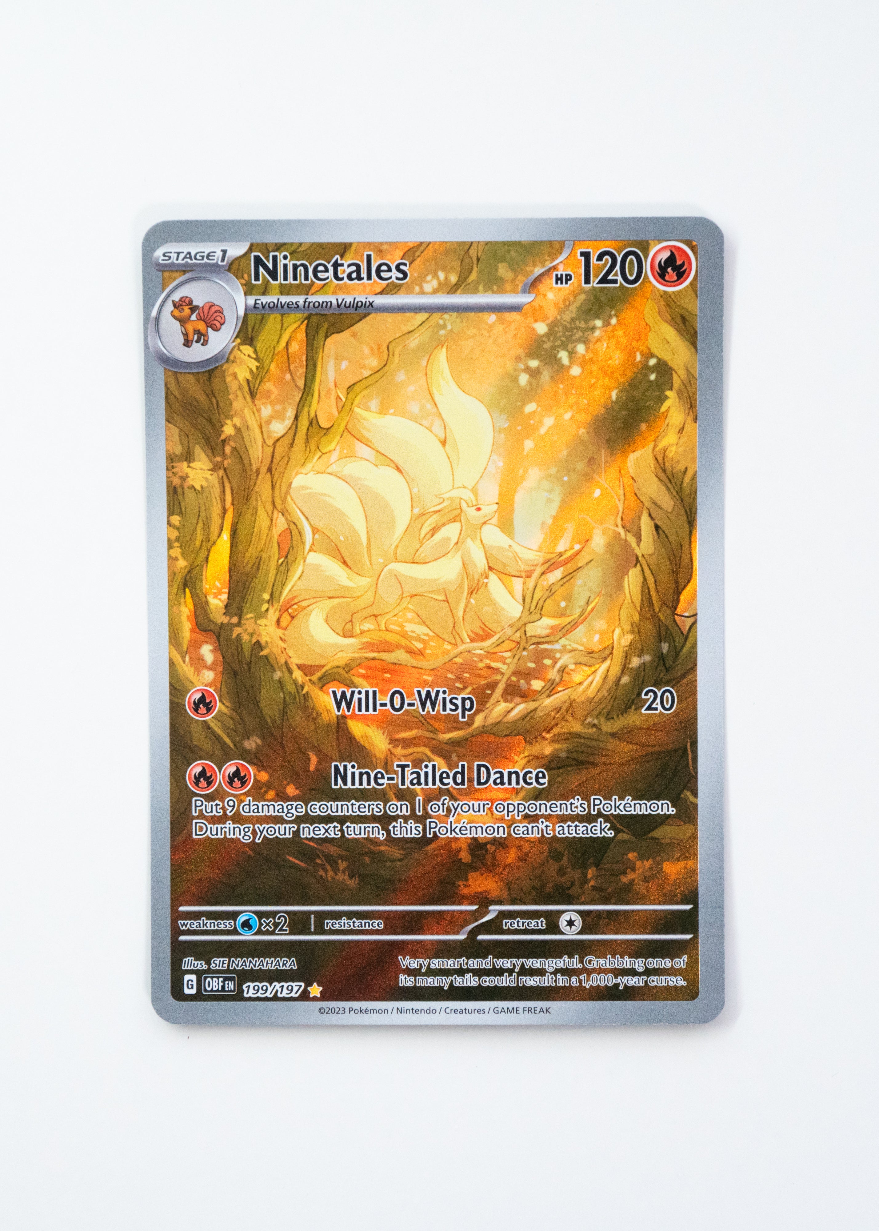199 197 pokemon card Ninetales -199/197