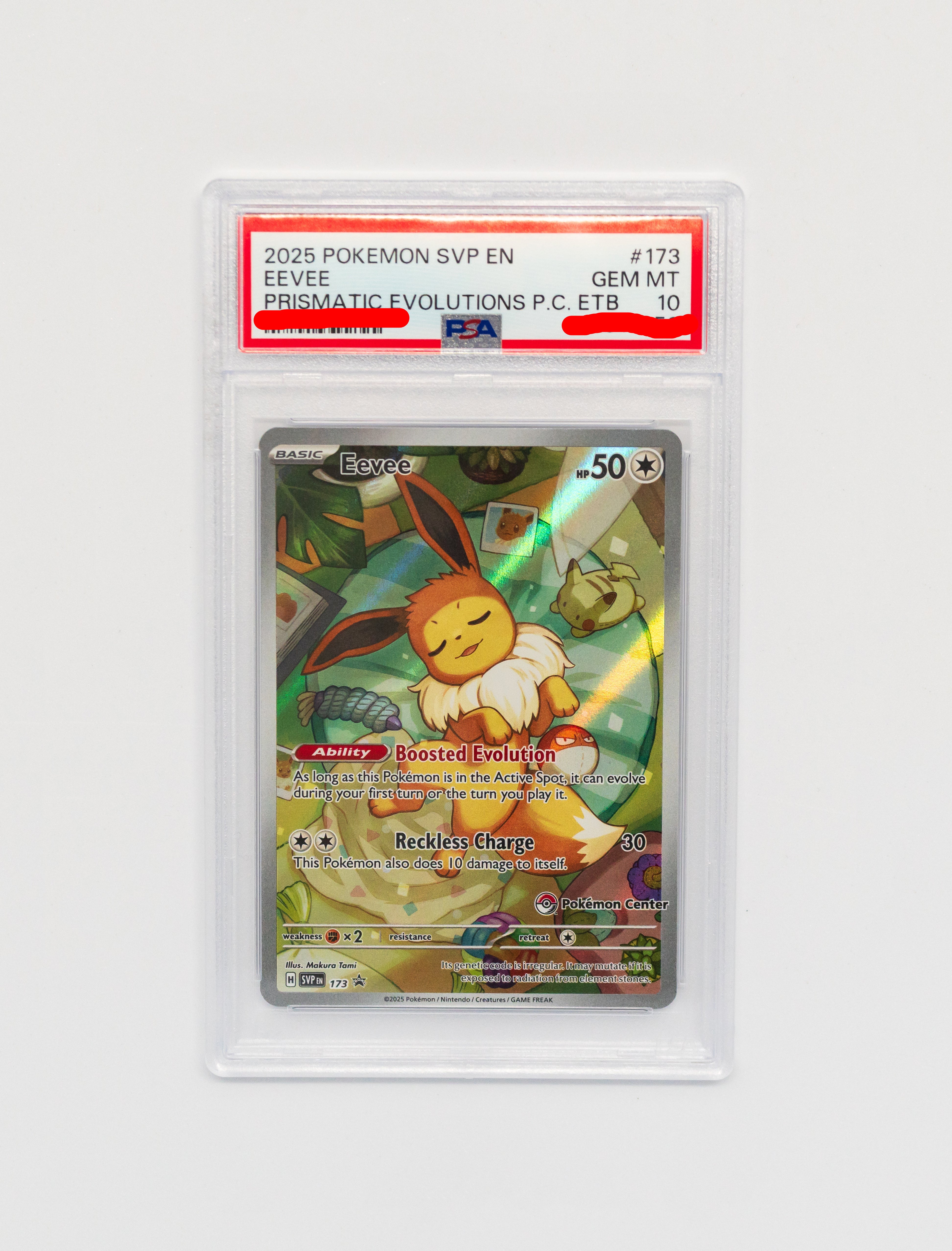PSA 10 - Eevee - 173 (Pokemon Center Exclusive) GeekPins PSA 10 - Eevee - 173 (Pokemon Center Exclusive) GeekPins