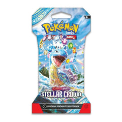 sleeved booster pack of stellar crown with lapras 