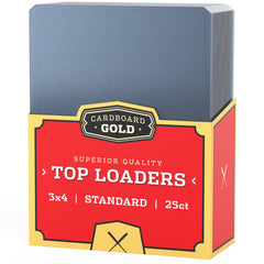 Cardboard Gold - 35pt Top Loaders for Cards - 25 Count - Premium 3x4 Inch Trading Card Toploaders