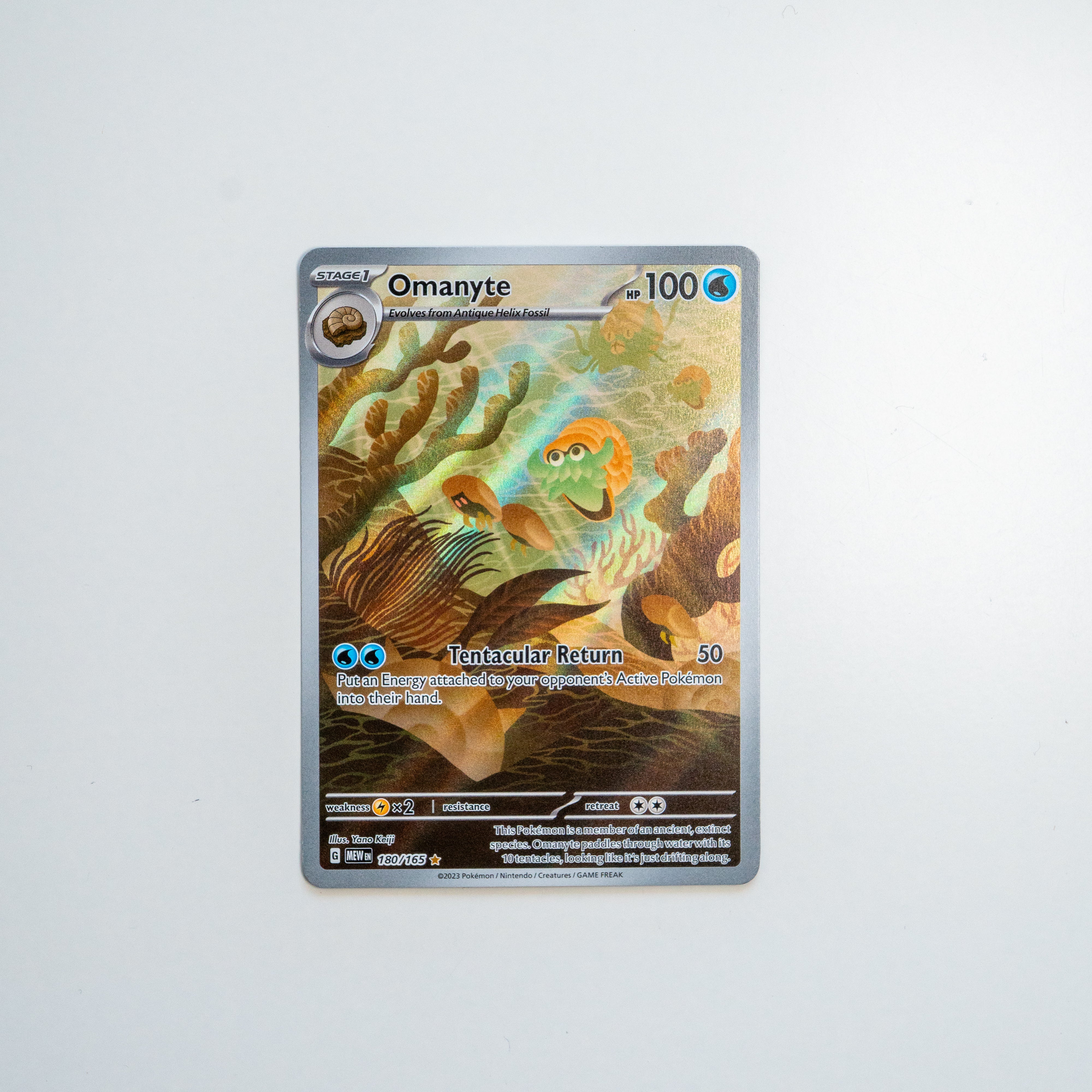 Omanyte - 180/165 pokemon card front