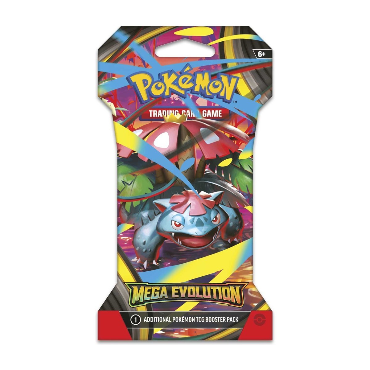 Pokémon Trading Card Game Mega Evolution booster pack on a white background