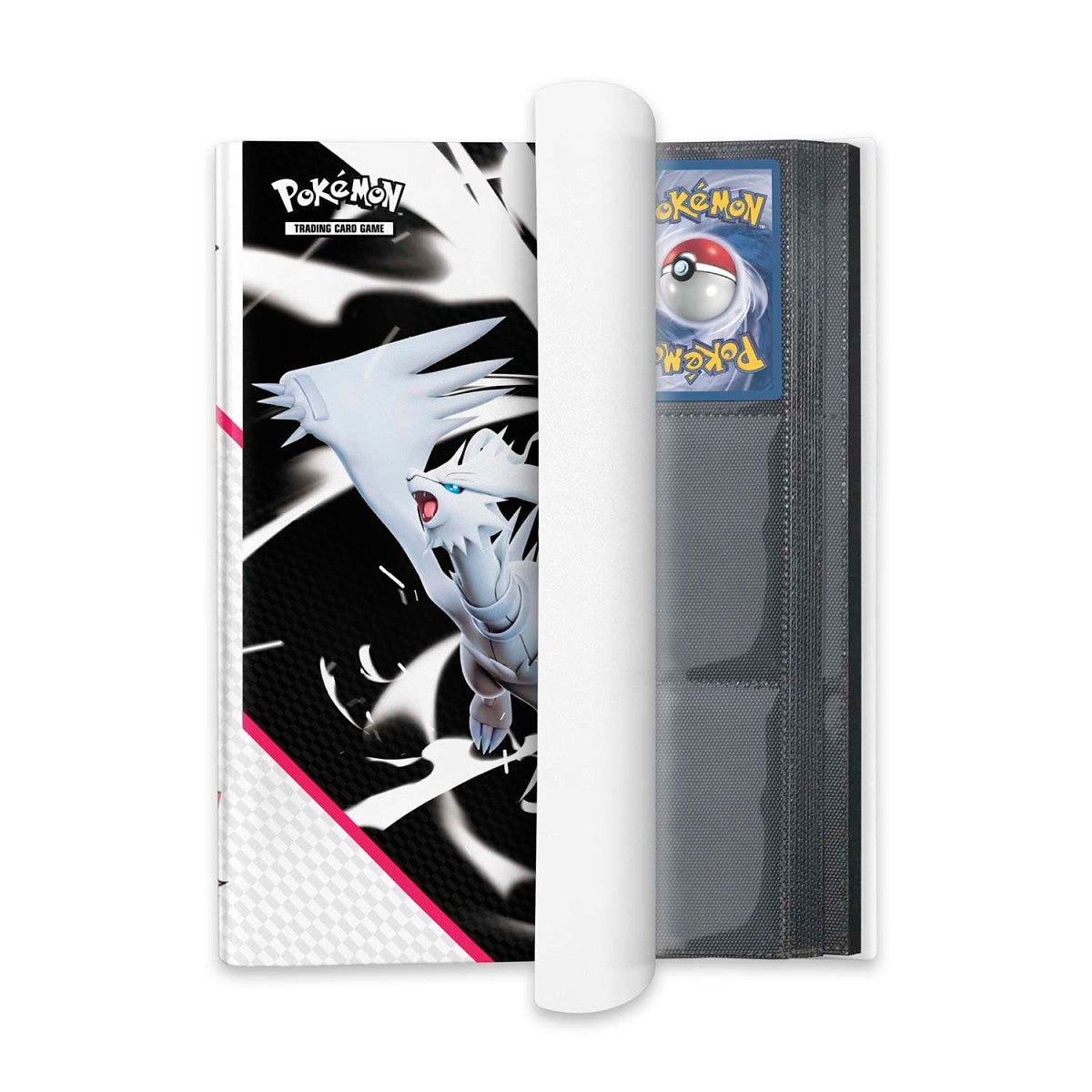 Pokémon trading card holder with a Pokémon logo on a white background