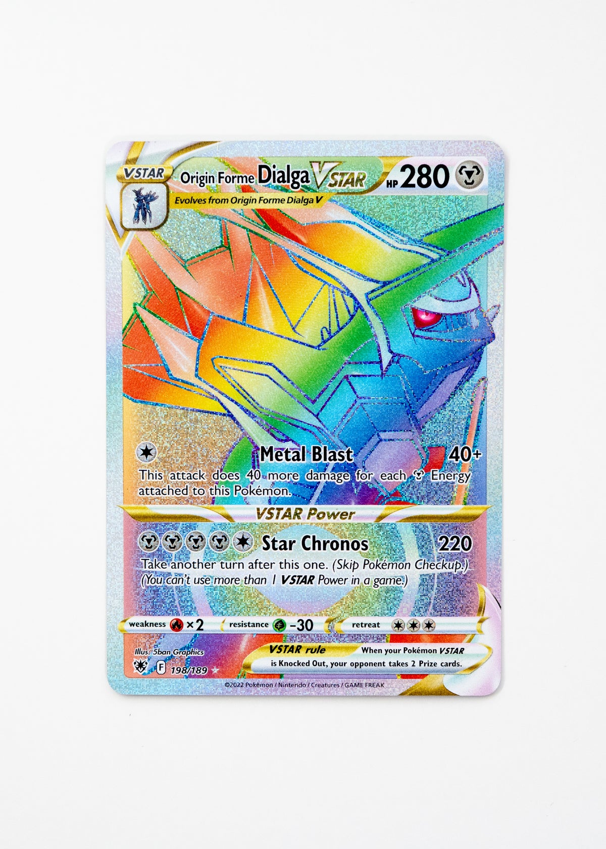 Origin Forme Dialga VSTAR - 198/189 (Secret) - SWSH10: Astral Radiance (SWSH10) - DAMAGED