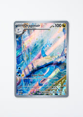 Dragonair Pokémon trading card with colorful design on a white background
