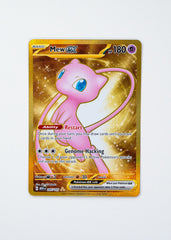 Pokémon trading card featuring Mew with gold border