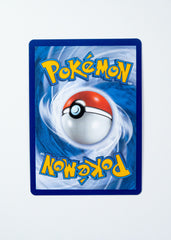Pokémon trading card with blue border and central Pokéball design on a white background