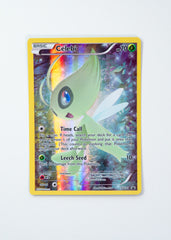Celebi trading card with colorful design on a white background