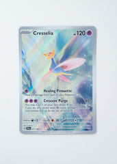 Pokémon trading card featuring Cresselia on a white background