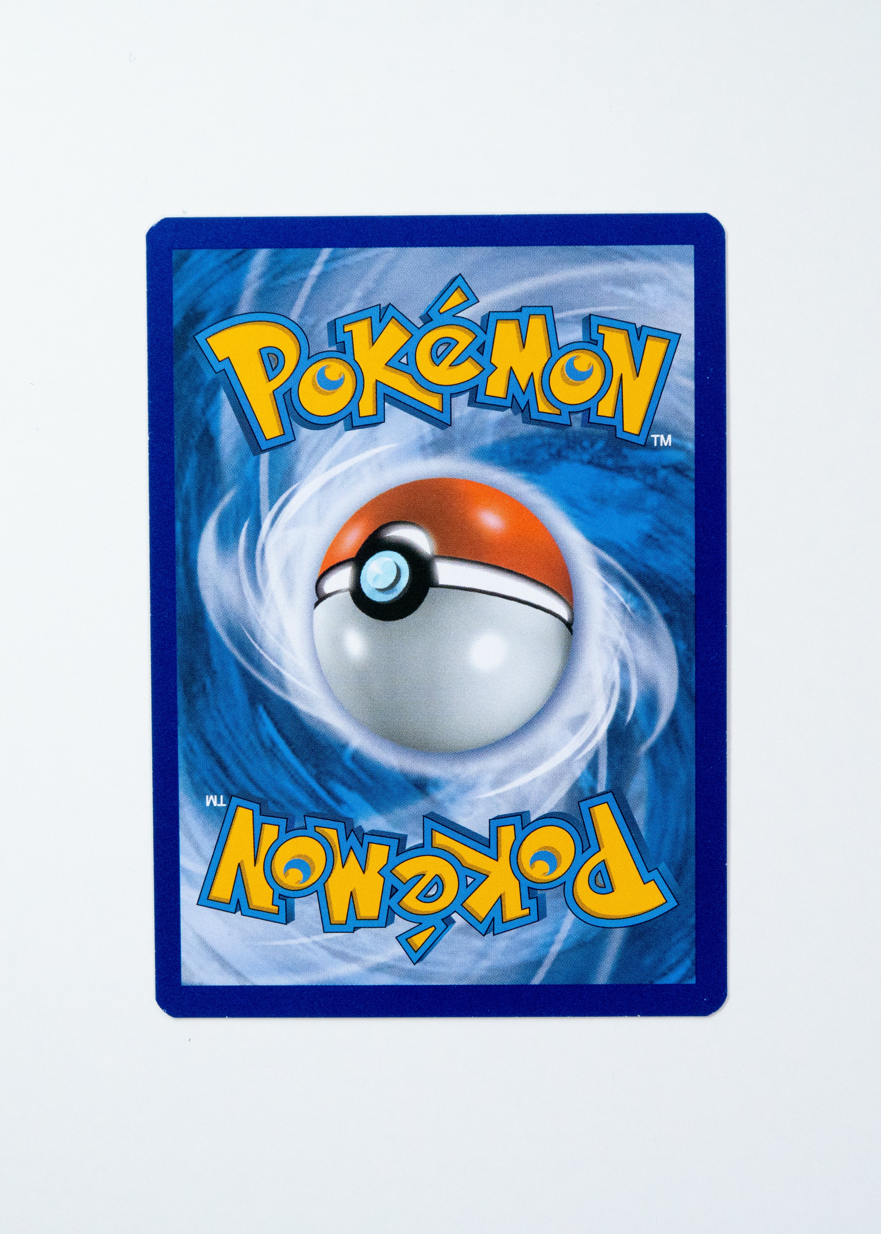 Pokémon trading card with a Poké Ball design on a blue border