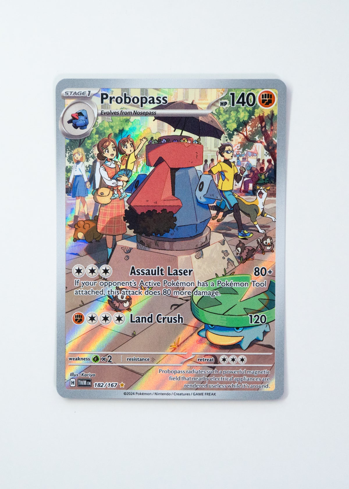 Pokémon trading card featuring Probopass on a white background