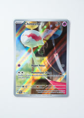 Pokémon trading card featuring Chimecho with a colorful background