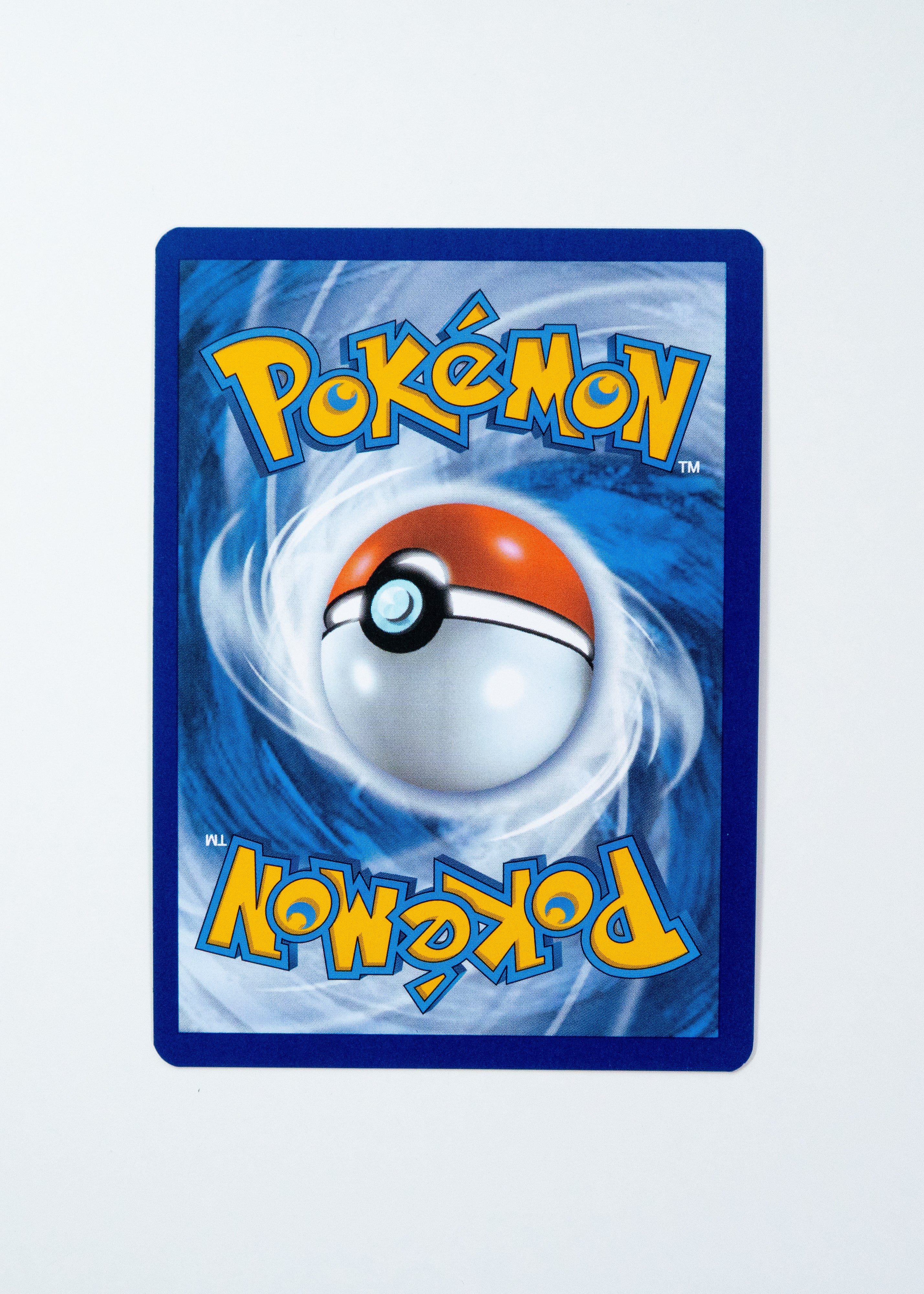 Pokémon trading card with a Poké Ball design on a blue background
