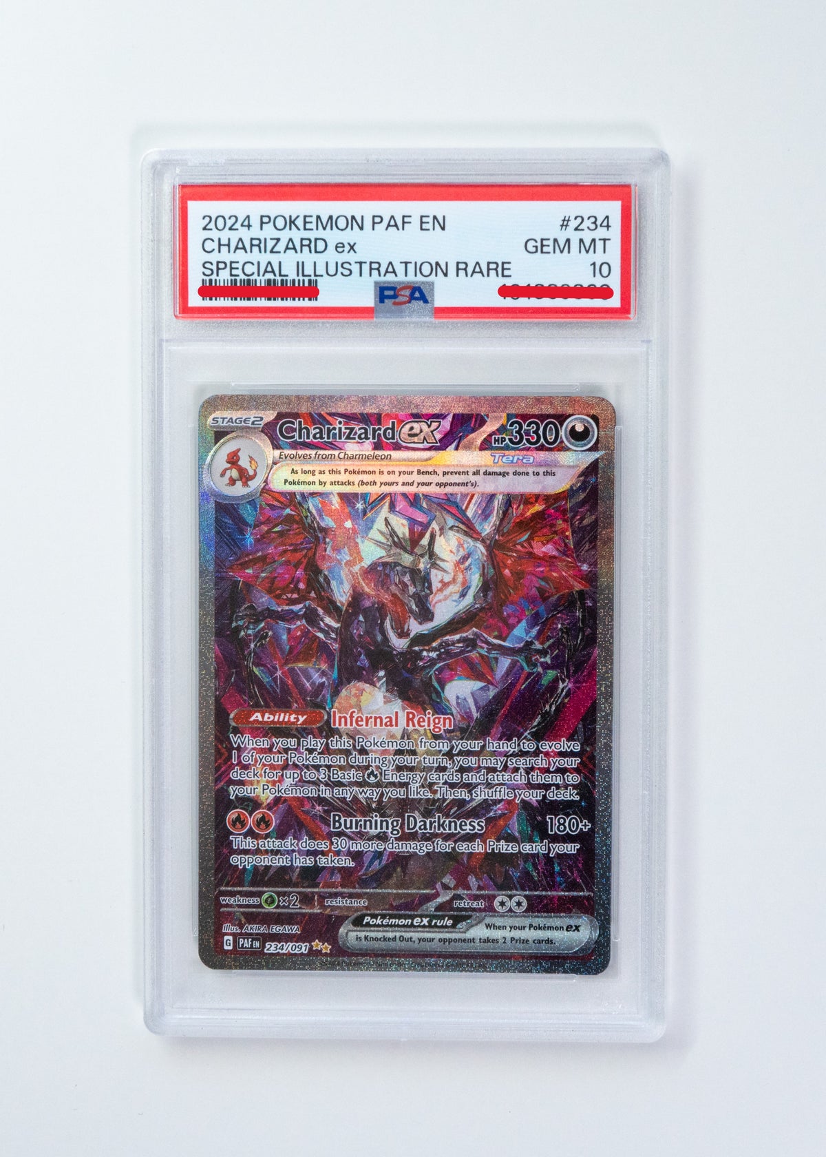 PSA 10 - Charizard ex - 234/091 - SV: Paldean Fates (PAF)