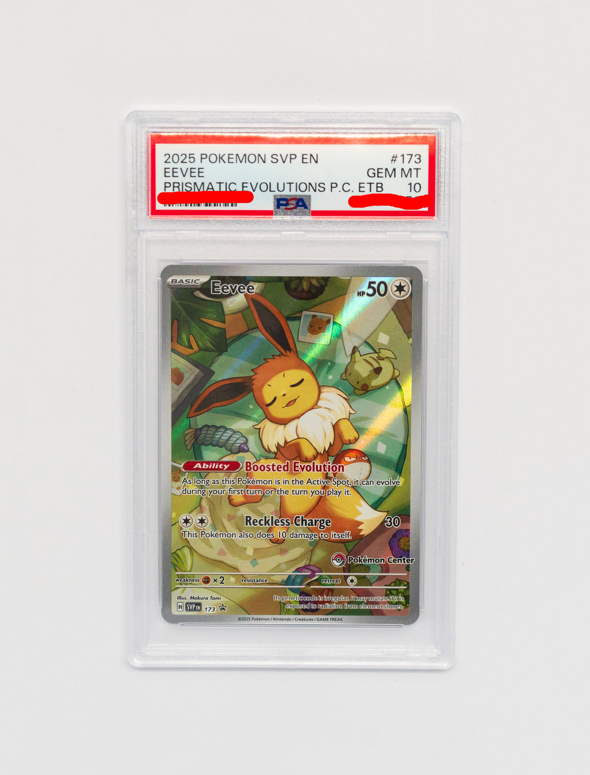 PSA 10 - Eevee - 173 (Pokemon Center Exclusive) GeekPins PSA 10 - Eevee - 173 (Pokemon Center Exclusive) GeekPins