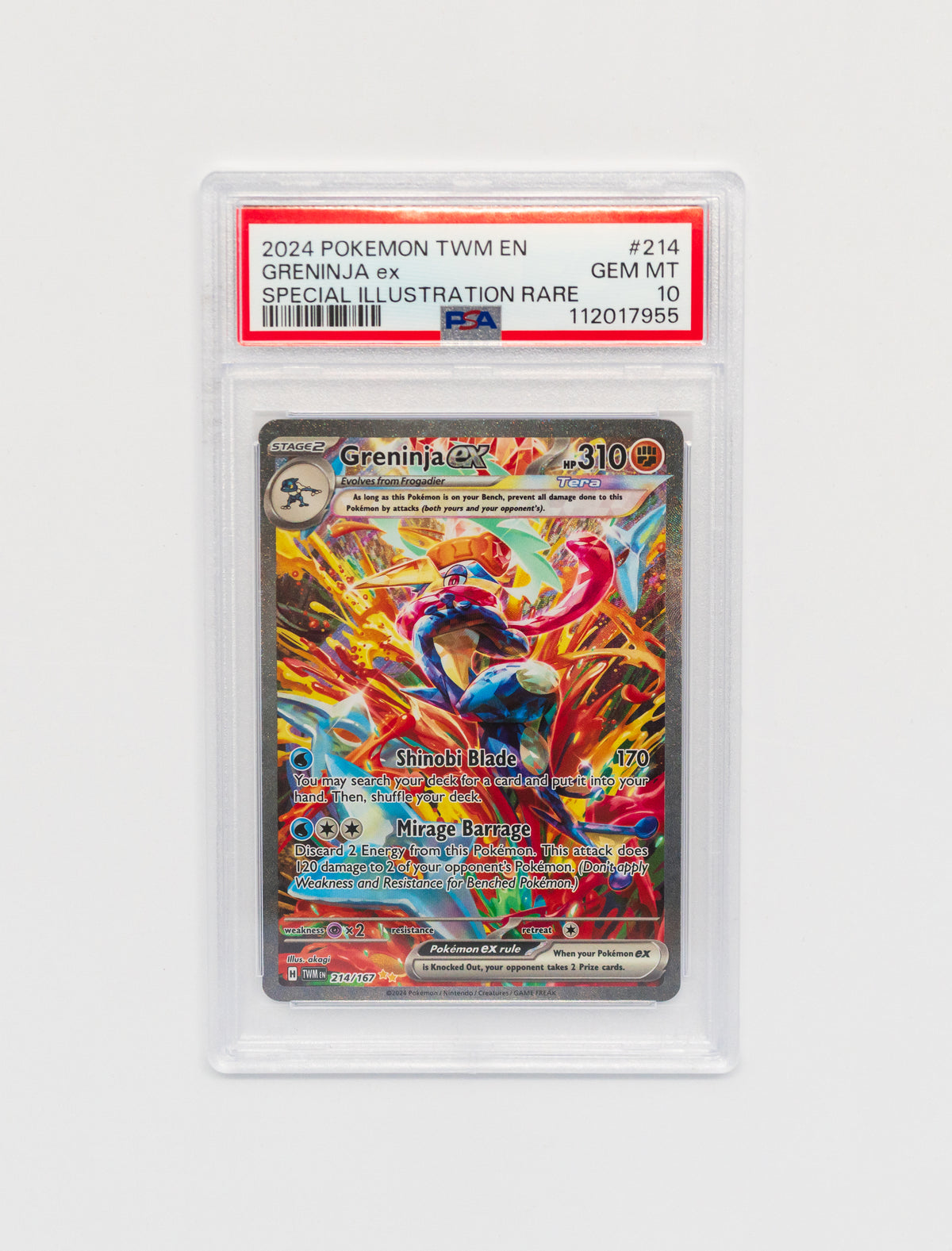 PSA 10 - Greninja ex - 214/167