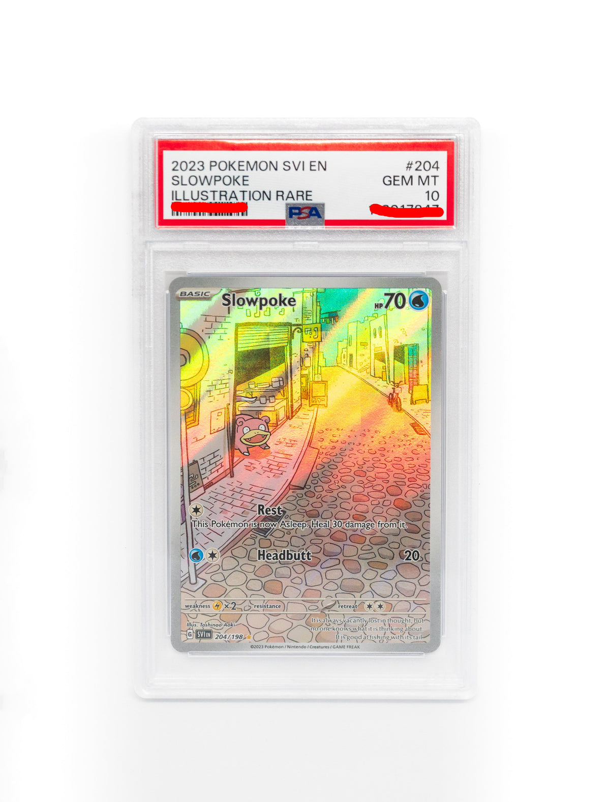 PSA 10 - Slowpoke - 204/198 GeekPins PSA 10 - Slowpoke - 204/198 GeekPins
